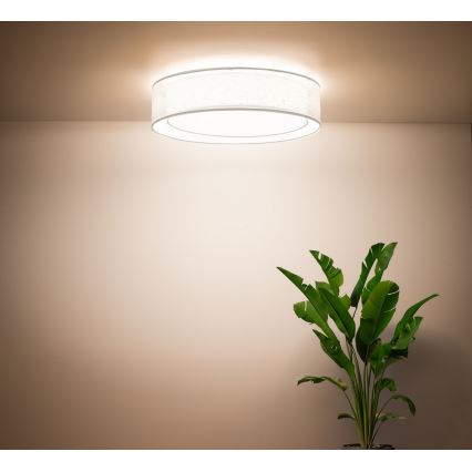 Plafondlamp PURO 2xE27/40W/230V Ø 60 cm wit