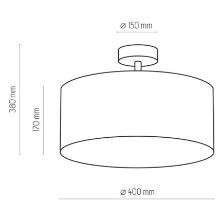 Hanglamp aan stang RONDO 4xE27/15W/230V Ø 40 cm beige