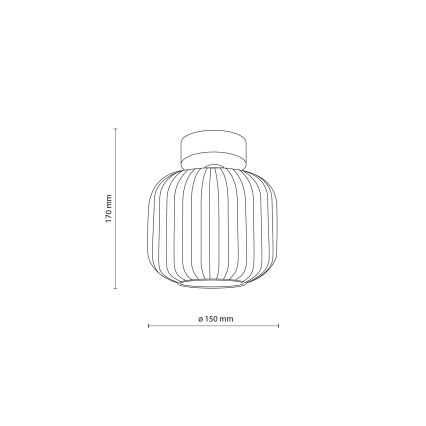 Plafondlamp SALVIA 1xE14/10W/230V Ø 15 cm bruin/rookbruin
