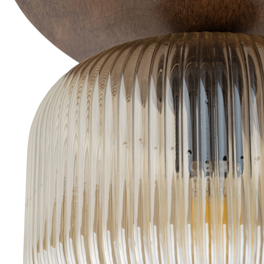 Plafondlamp SALVIA 3xE14/10W/230V Ø 40 cm bruin/rookbruin