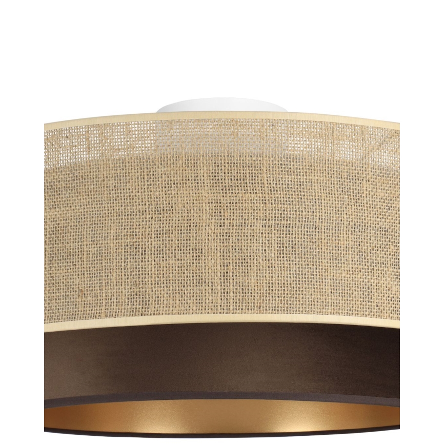 Plafondlamp SARTA 1xE27/60W/230V Ø 45 cm bruin/jute