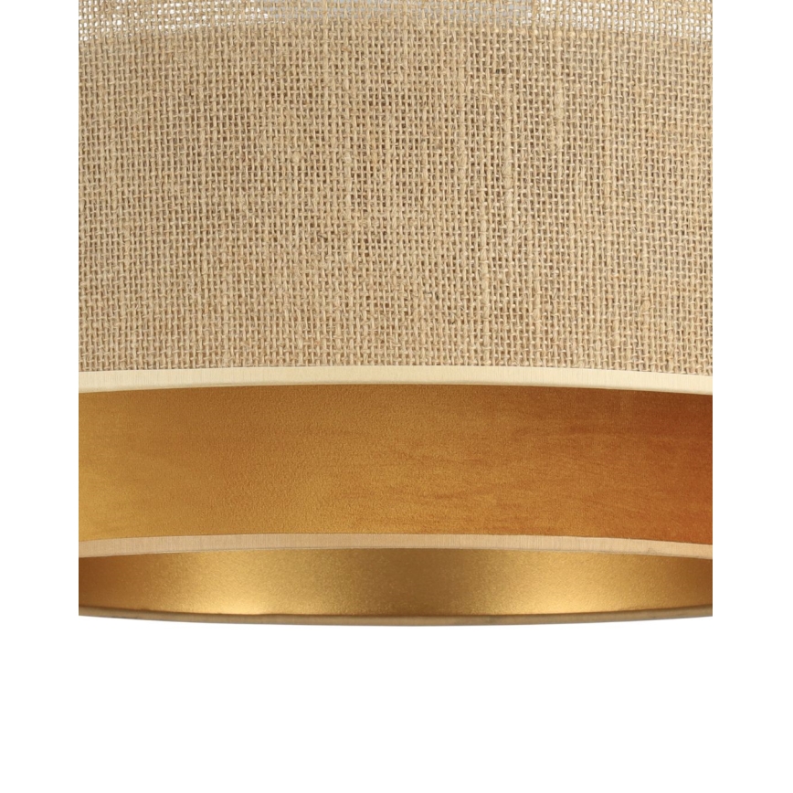 Plafondlamp SARTA 1xE27/60W/230V Ø 45 cm koper/jute