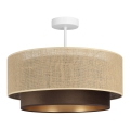 Plafondlamp SARTA 1xE27/60W/230V Ø45 cm bruin/jute