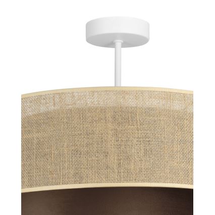 Plafondlamp SARTA 1xE27/60W/230V Ø45 cm bruin/jute