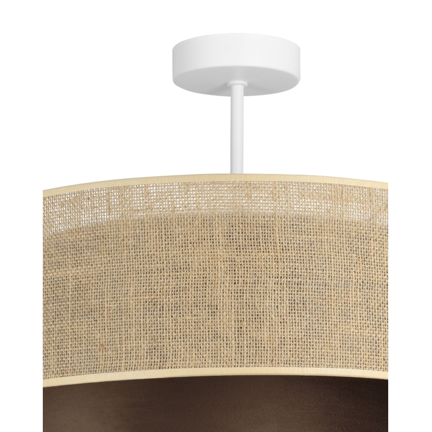 Plafondlamp SARTA 1xE27/60W/230V Ø45 cm bruin/jute