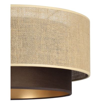 Plafondlamp SARTA 1xE27/60W/230V Ø45 cm bruin/jute