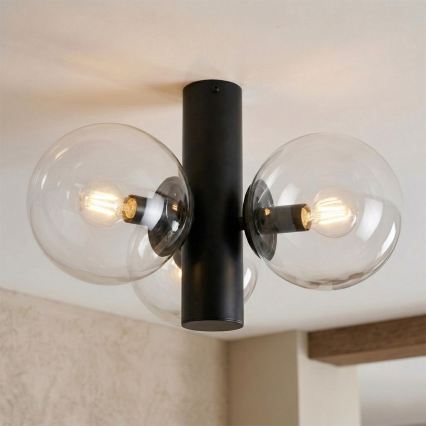 Plafondlamp SFERIO 3xE14/5W/230V zwart/helder