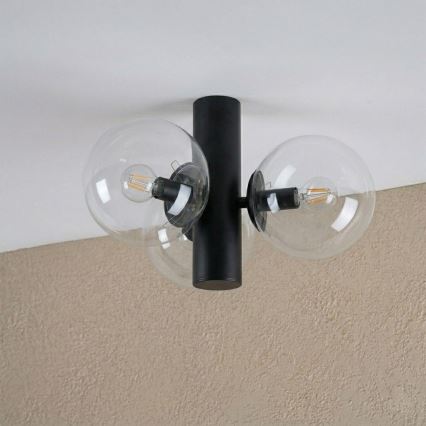 Plafondlamp SFERIO 3xE14/5W/230V zwart/helder