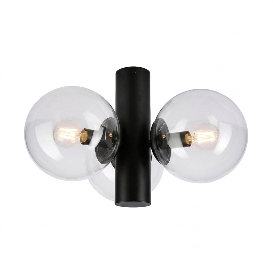 Plafondlamp SFERIO 3xE14/5W/230V zwart/helder