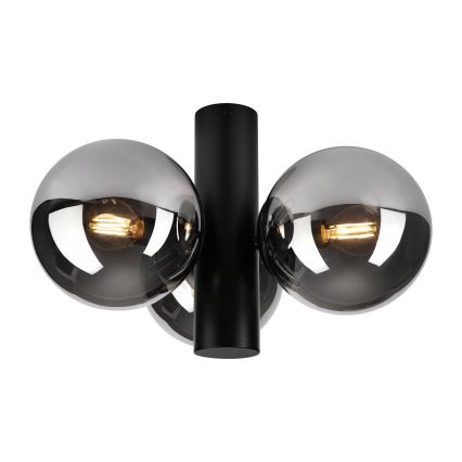 Plafondlamp SFERIO 3xE14/5W/230V zwart/rookzwart