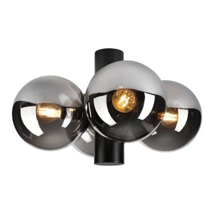 Plafondlamp SFERIO 4xE14/5W/230V zwart/gerookt zwart