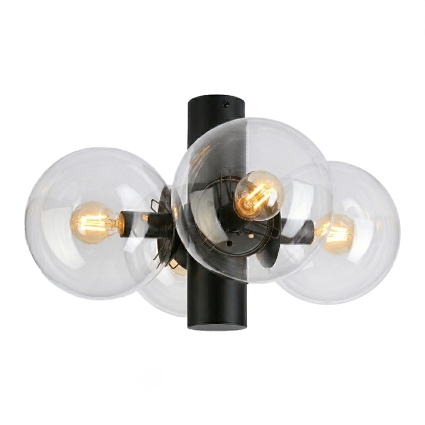 Plafondlamp SFERIO 4xE14/5W/230V zwart/helder