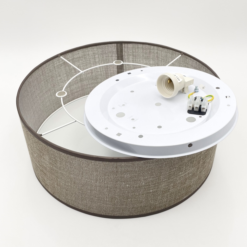 Plafondlamp SIRJA 1xE27/15W/230V Ø 35 cm bruin