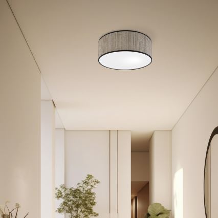 Plafondlamp SIRJA 2xE27/15W/230V Ø 35 cm bruin