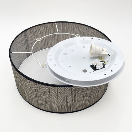 Plafondlamp SIRJA 2xE27/15W/230V Ø 35 cm bruin