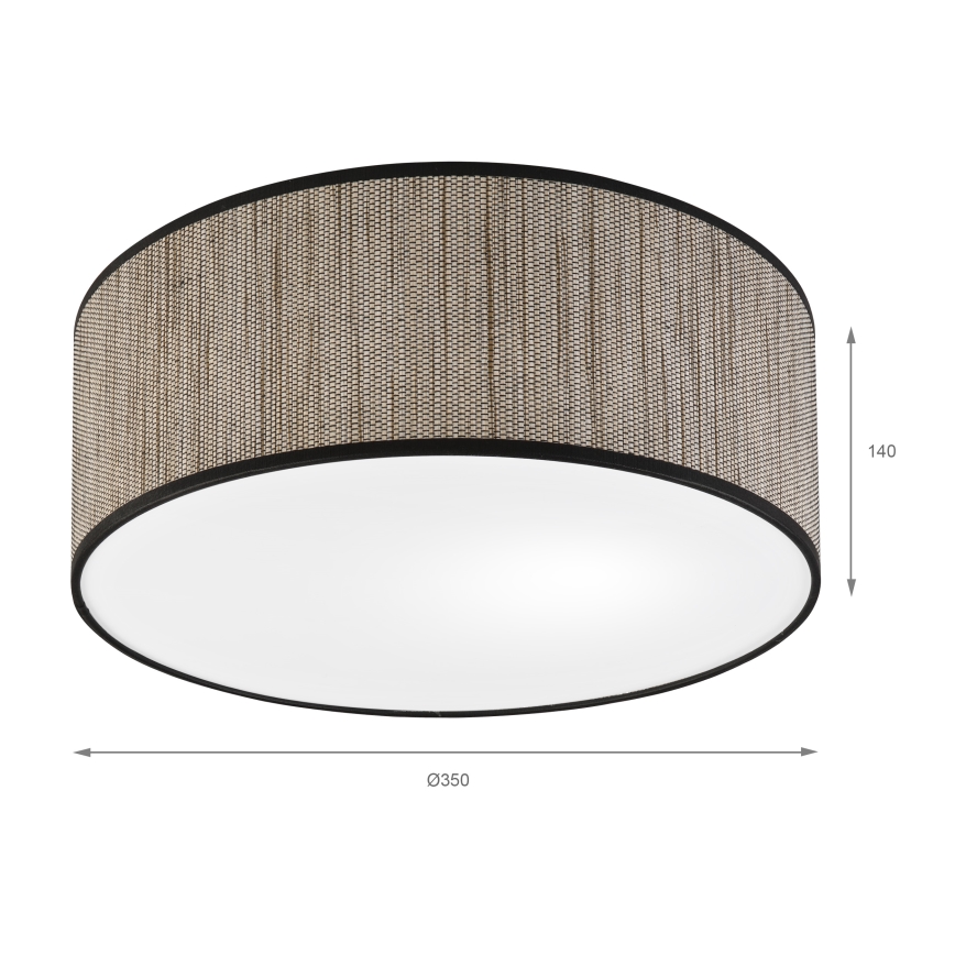 Plafondlamp SIRJA 2xE27/15W/230V Ø 35 cm bruin