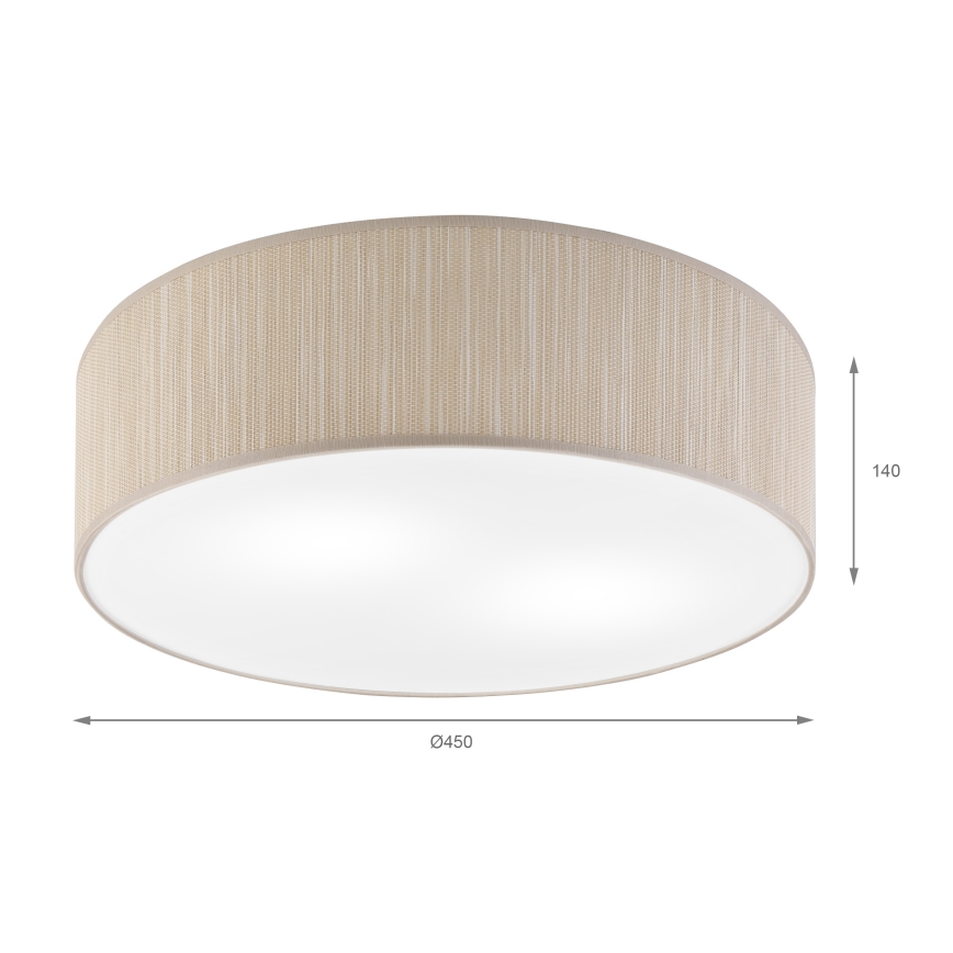 Plafondlamp SIRJA 2xE27/15W/230V Ø 45 cm beige