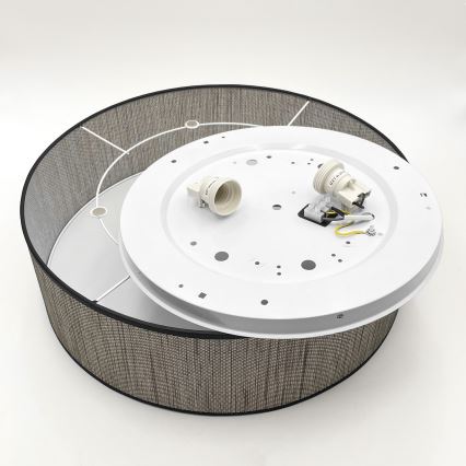 Plafondlamp SIRJA 2xE27/15W/230V Ø 45 cm bruin