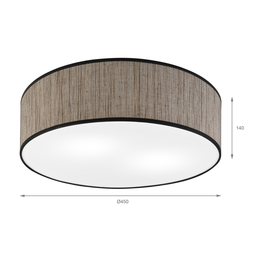 Plafondlamp SIRJA 2xE27/15W/230V Ø 45 cm bruin