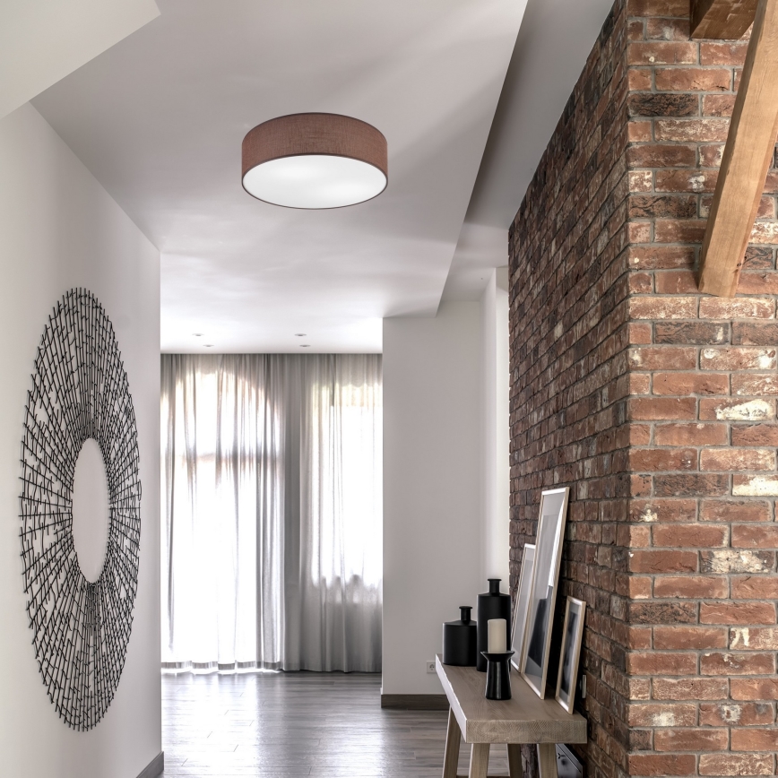 Plafondlamp SIRJA 2xE27/60W/230V Ø 45 cm bruin