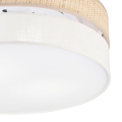 Plafondlamp SIRJA BOHO 2xE27/15W/230V Ø 45 cm beige/crème