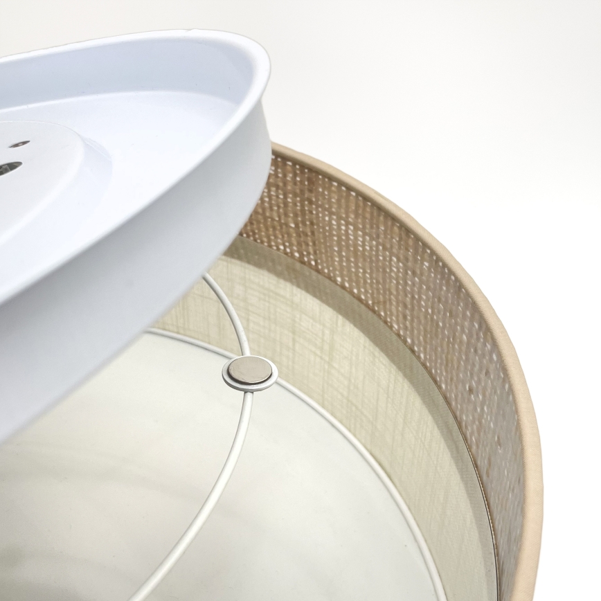 Plafondlamp SIRJA BOHO 2xE27/15W/230V Ø 45 cm beige/crème