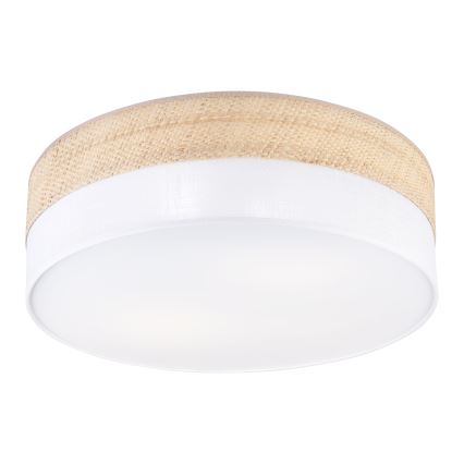 Plafondlamp SIRJA BOHO 2xE27/15W/230V Ø 45 cm beige/wit