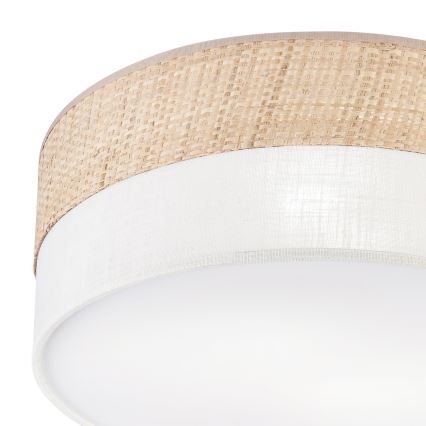 Plafondlamp SIRJA DOUBLE BOHO 2xE14/15W/230V Ø 35 cm beige/crème