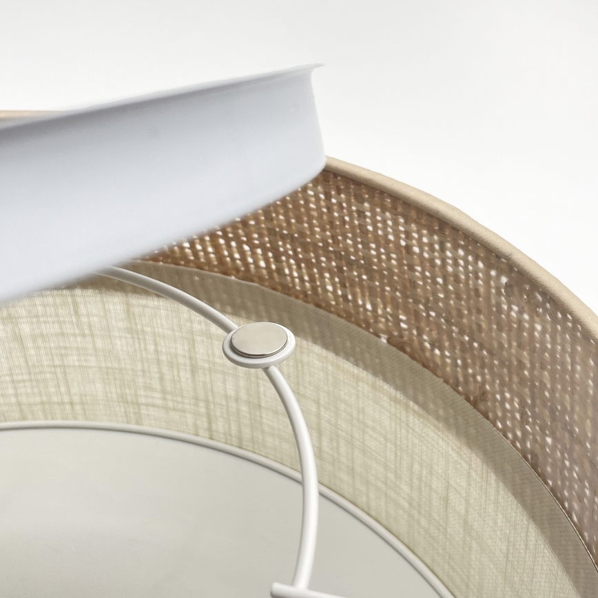 Plafondlamp SIRJA DOUBLE BOHO 2xE14/15W/230V Ø 35 cm beige/crème