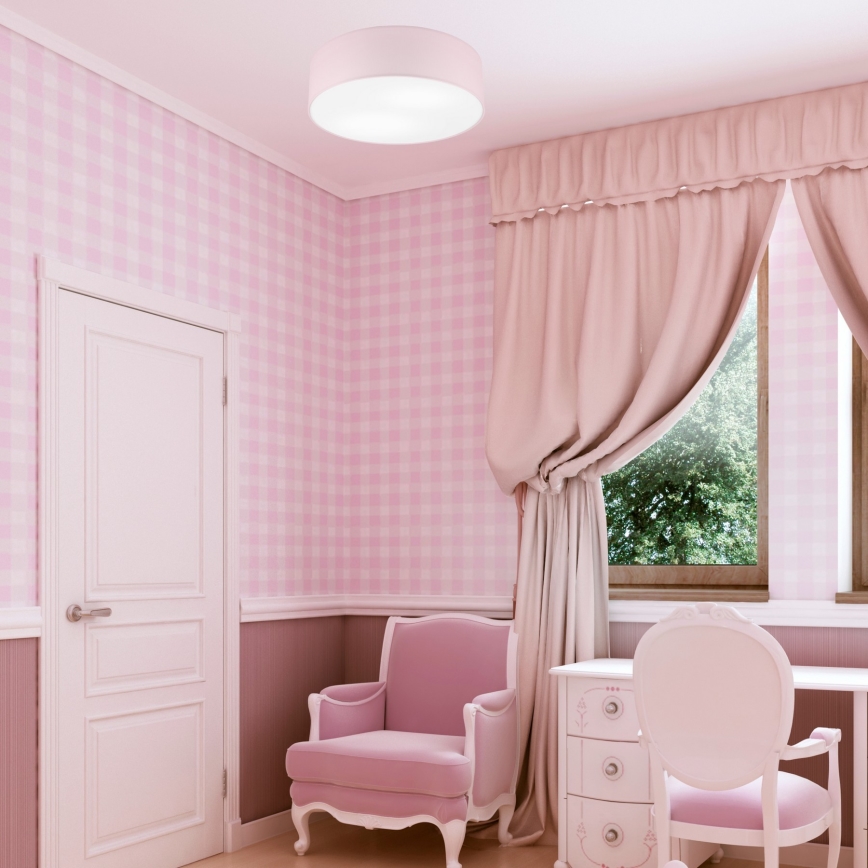 Plafondlamp SIRJA PASTEL 2xE27/15W/230V Ø 45 cm roze