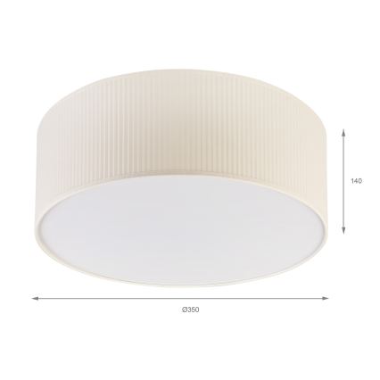 Plafondlamp SIRJA PLISADO 2xE27/15W/230V Ø 35 cm crème