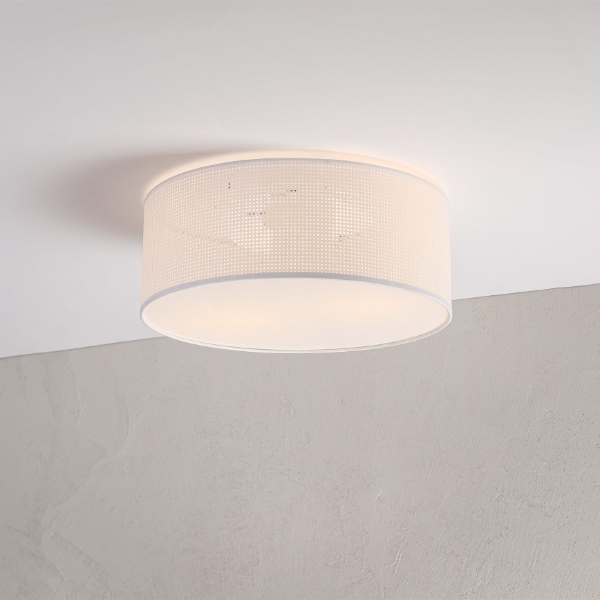 Plafondlamp SIRJA PLISADO 2xE27/15W/230V Ø 35 cm wit