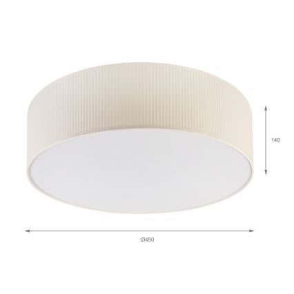 Plafondlamp SIRJA PLISADO 4xE27/15W/230V diameter 45 cm crème