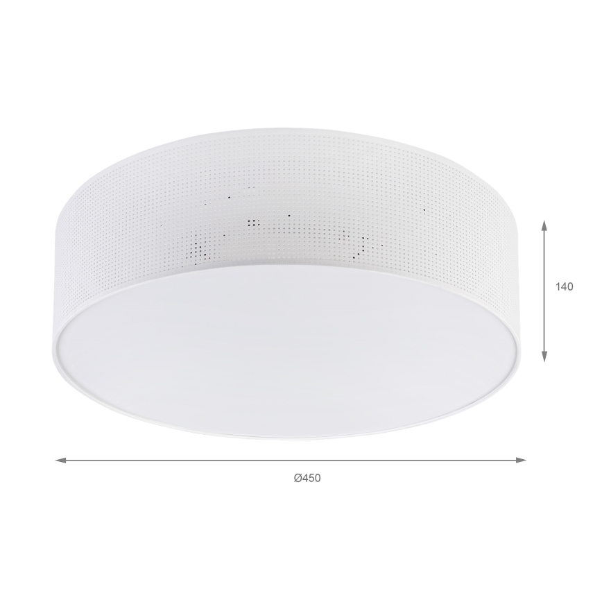 Plafondlamp SIRJA PLISADO 4xE27/15W/230V Ø 45 cm wit