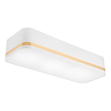 Plafondlamp SIRJA SQUARE STRIPE 3xE27/15W/230V wit/goud