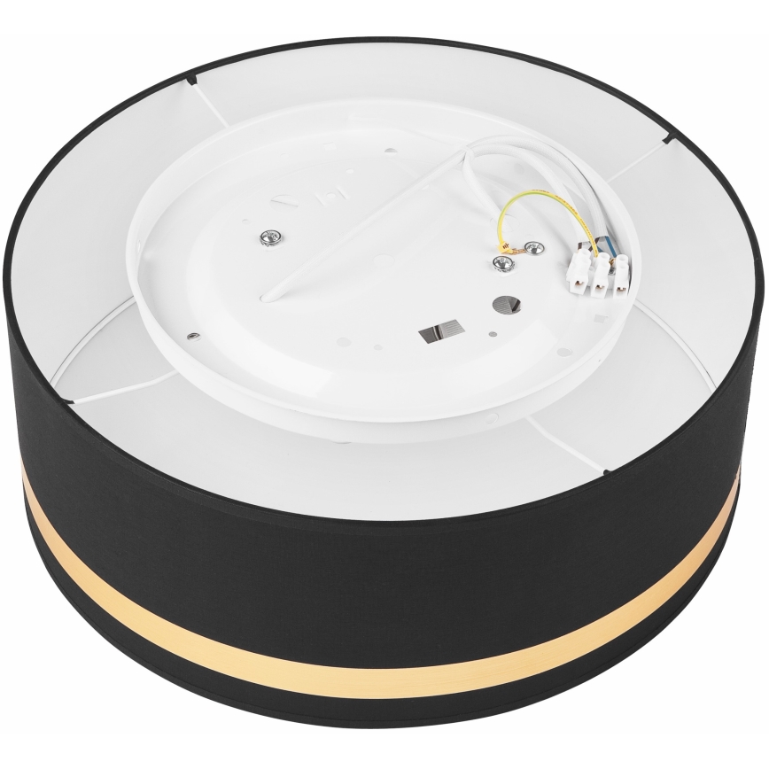Plafondlamp SIRJA STRIPE 2xE27/15W/230V diameter 35 cm zwart