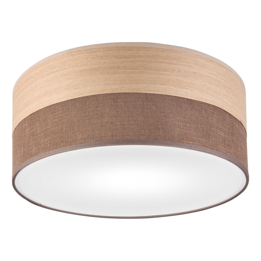 Plafondlamp SIRJA WOOD 1xE27/15W/230V diameter 35 cm bruin/eiken
