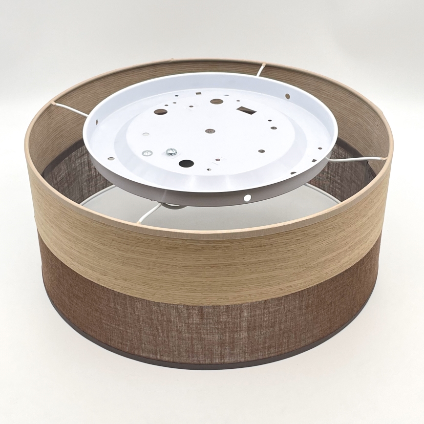 Plafondlamp SIRJA WOOD 1xE27/15W/230V diameter 35 cm bruin/eiken