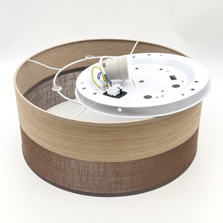 Plafondlamp SIRJA WOOD 1xE27/15W/230V diameter 35 cm bruin/eiken