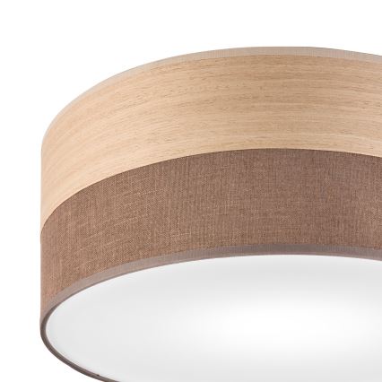 Plafondlamp SIRJA WOOD 1xE27/15W/230V diameter 35 cm bruin/eiken