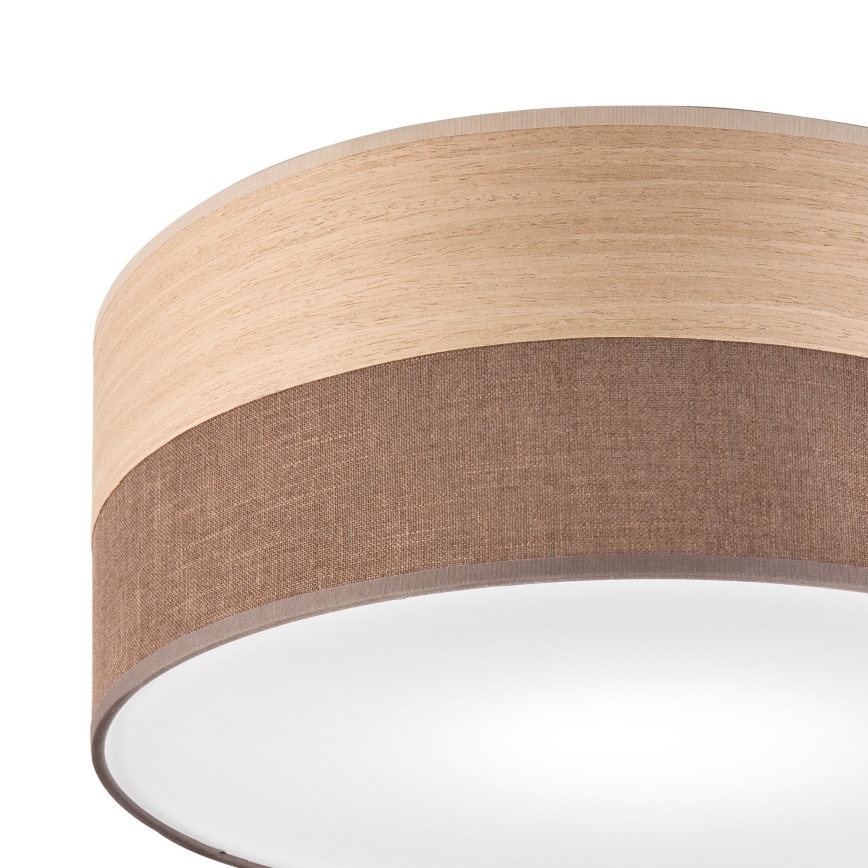 Plafondlamp SIRJA WOOD 1xE27/15W/230V diameter 35 cm bruin/eiken