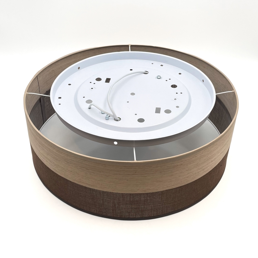 Plafondlamp SIRJA WOOD 2xE27/15W/230V diameter 45 cm bruin/eiken