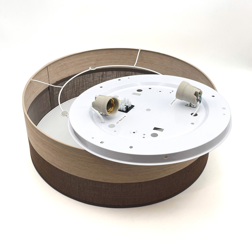 Plafondlamp SIRJA WOOD 2xE27/15W/230V diameter 45 cm bruin/eiken