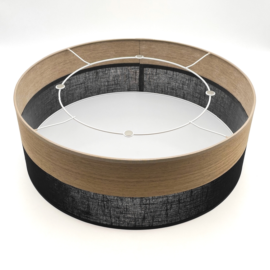 Plafondlamp SIRJA WOOD 2xE27/15W/230V diameter 45 cm zwart/eiken
