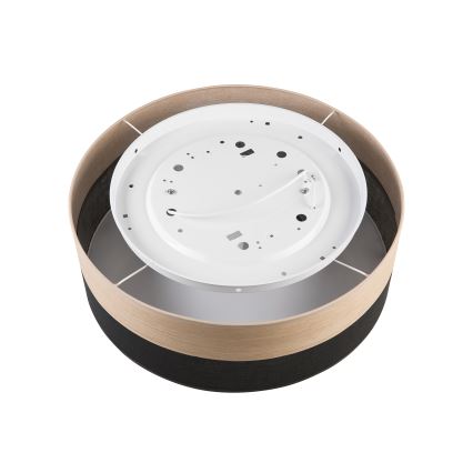 Plafondlamp SIRJA WOOD 2xE27/15W/230V diameter 45 cm zwart/eiken