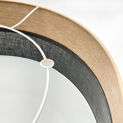 Plafondlamp SIRJA WOOD 2xE27/15W/230V diameter 45 cm zwart/eiken