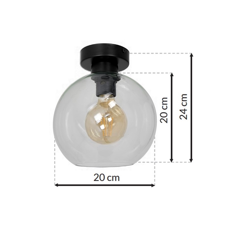 Plafondlamp SOFIA 1xE27/60W/230V doorzichtig