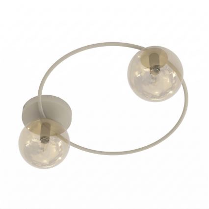 Plafondlamp SOPRA 2xE14/10W/230V beige/rookbeige
