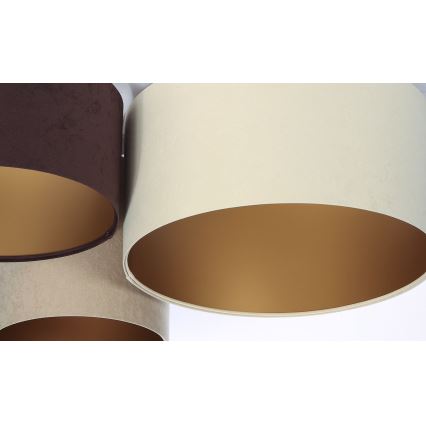 Plafondlamp SPACE 3xE27/60W/230V crème/bruin/beige