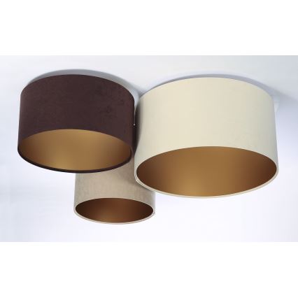 Plafondlamp SPACE 3xE27/60W/230V crème/bruin/beige